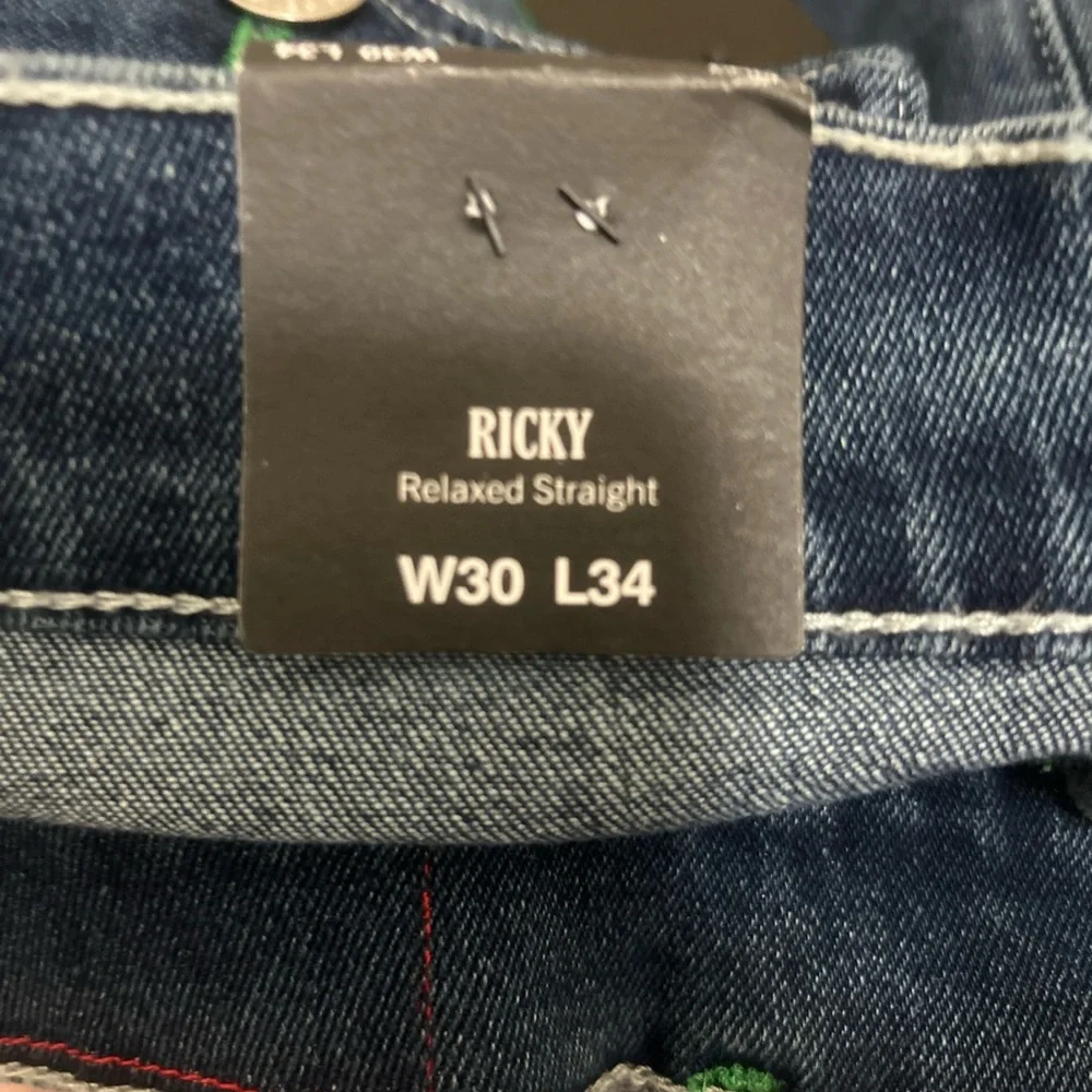 True Religion Dark Blue Men's Straight Jeans‎ 30/34